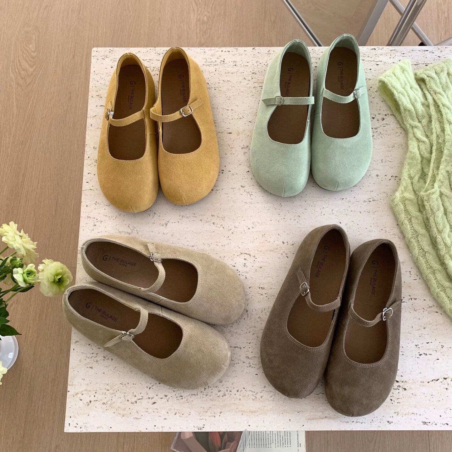 GeGèLV 韩版搭扣玛丽珍鞋女2026新款复古圆头一字带平底豆豆单鞋,女鞋,浅口单鞋,淘宝优惠券,粉丝福利购,淘宝优惠卷