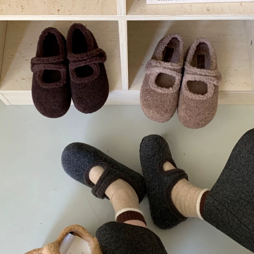 BEILIXUAN 韩版气质一字带玛丽珍鞋女2025秋冬新款内增高加绒单鞋