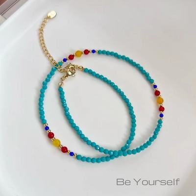 波西米亚彩色串珠项链