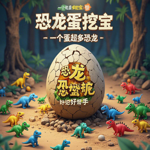 恐龙化石挖掘玩具儿童寻宝游戏男
