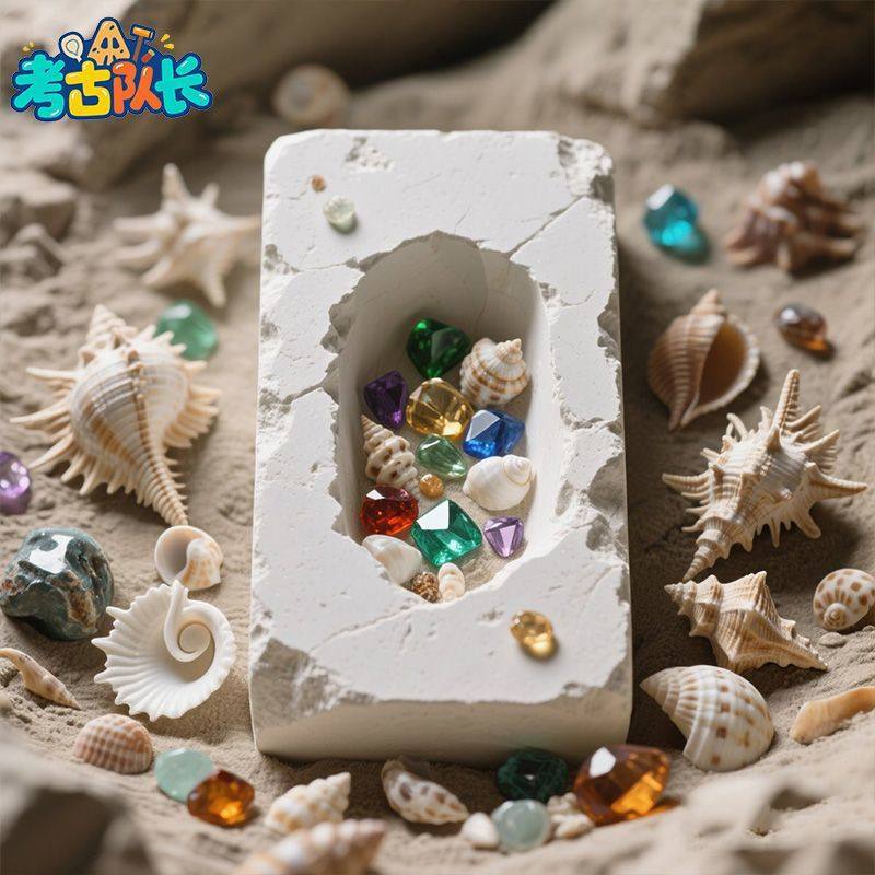 考古挖宝玩具秦海洋生物贝壳宝石宝藏动手工DIY男女孩寻宝B,玩具/童车/益智/积木/模型,挖宝玩具,淘宝优惠券,粉丝福利购,淘宝优惠卷