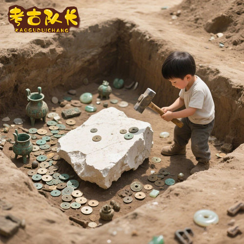 考古队长中国历史考古玩具男女孩