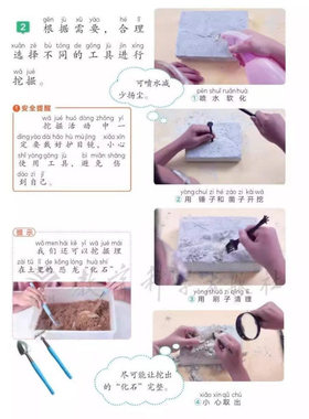 教科版二年级下册单元探秘恐龙挖掘恐龙化石挖掘科学实验