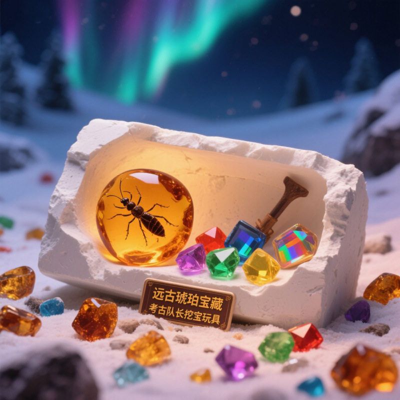 儿童科普手工DIY考古挖掘盲盒男孩女孩适用内含夜光昆虫琥珀化石,玩具/童车/益智/积木/模型,挖宝玩具,淘宝优惠券,粉丝福利购,淘宝优惠卷