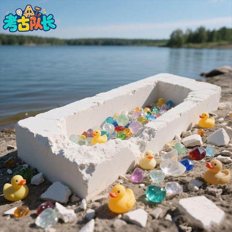 考古挖宝玩具可爱夜光小黄鸭宝藏儿童动手工DIY女孩过家家,玩具/童车/益智/积木/模型,挖宝玩具,淘宝优惠券,粉丝福利购,淘宝优惠卷