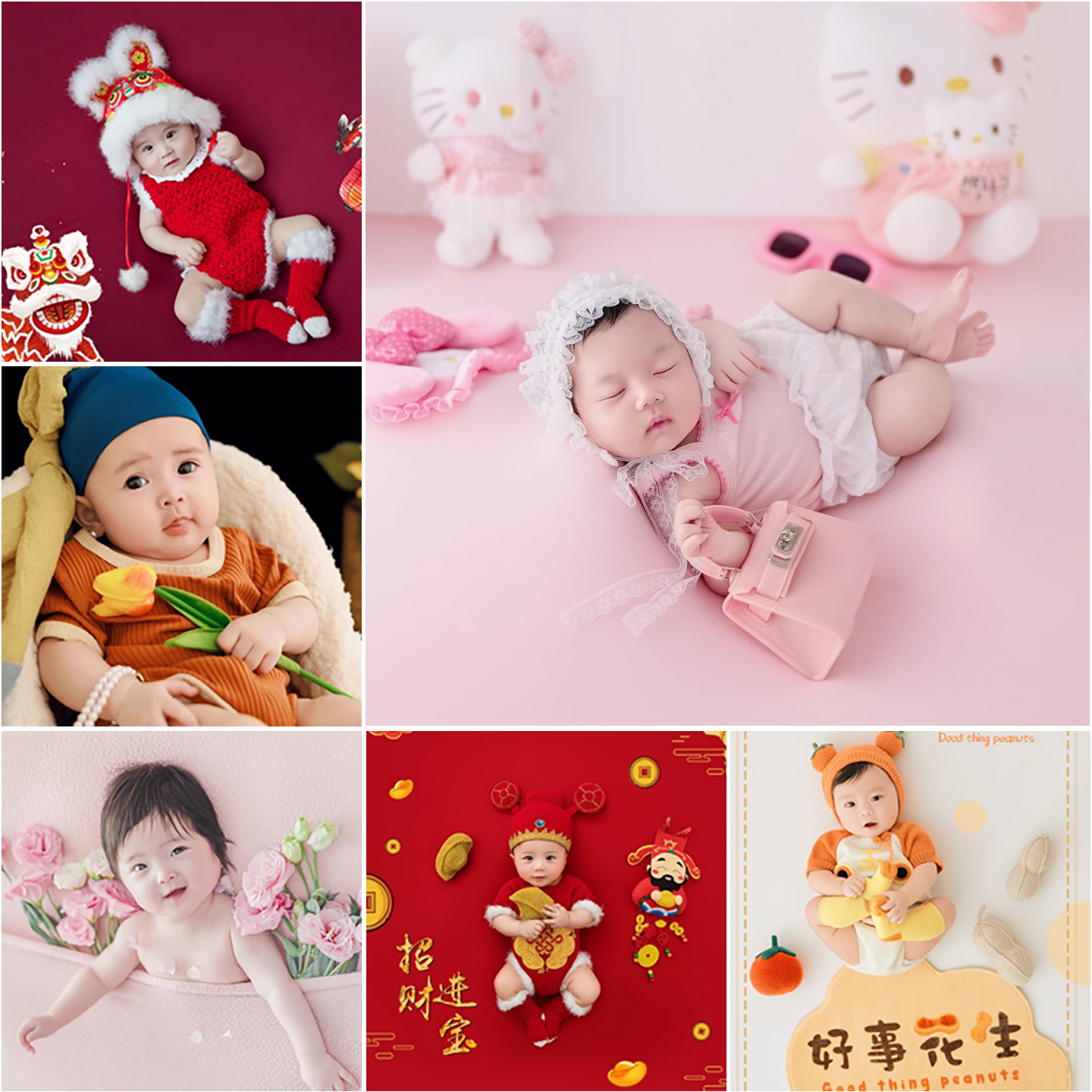 宝宝百天照服装道具拍照摄影主题小淘气满月百日照婴儿童衣服出租