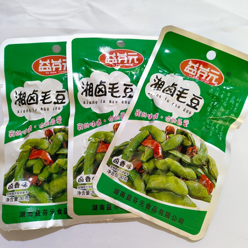 益芬卤香味30包/盒2元毛豆