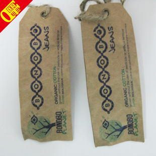 揉皱折皱做旧棉麻服装吊牌外贸牛皮纸吊牌定做服装牛皮纸挂牌标签