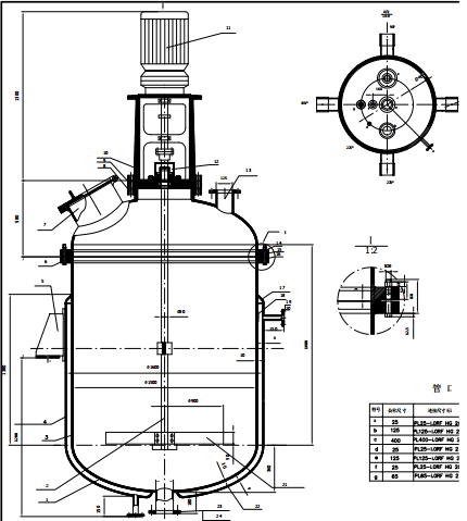 搅拌罐设计反应釜反应器夹套反应釜蒸发器换热器word计说明书CAD