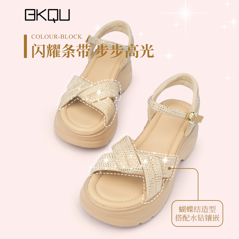 休闲高跟厚底凉鞋女鞋时装法式气质夏外穿2026新款时尚高级感女士