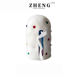 Tlife·Archway·纸巾盒高级感宝石客厅陶瓷抽纸盒家用创意 拱门