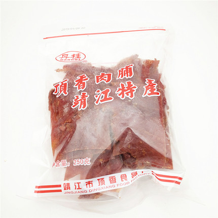 靖江特产猪肉脯250g丹桂顶香猪肉脯付片手撕片彩袋包装送礼佳品