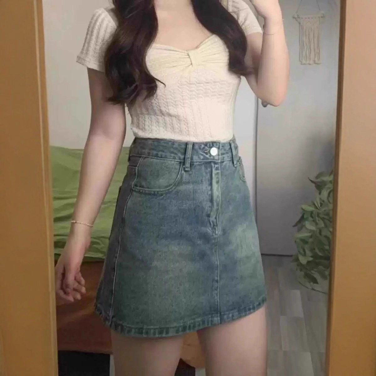 复古蓝牛仔短裙女夏季高腰大码显瘦胖mm梨形身材遮肚子a字半身,女装/女士精品,大码半身裙,淘宝优惠券,粉丝福利购,淘宝优惠卷