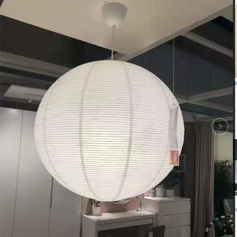 简约北欧丹麦圆形折叠纸灯罩密骨架家居餐厅酒店商场办公装饰吊灯