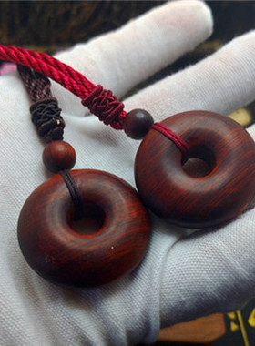 正宗印度小叶紫檀面包圈平安扣