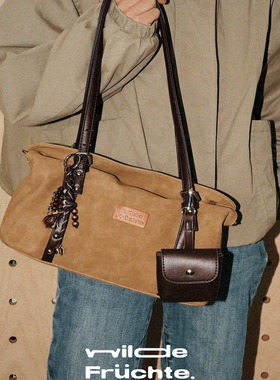 野菓WildeFrüchte.2025秋冬“暮山”麂皮单肩斜挎包