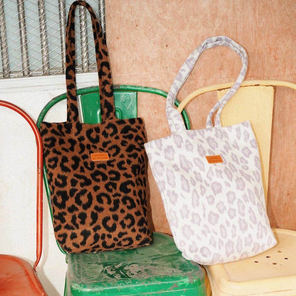 野菓WildeFrüchte.2025秋冬通勤百搭托特包包豹纹羊毛托特单肩包,箱包皮具/热销女包/男包,托特包,淘宝优惠券,粉丝福利购,淘宝优惠卷