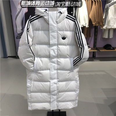 阿迪达斯三叶草男子长款羽绒服