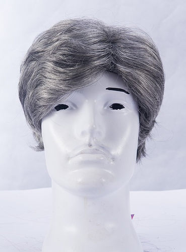 男士小品舞台花白假发短直发扮演老头子老老公公父亲爷爷灰白头发