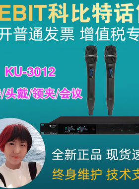 KEBIT科比特专业一拖二无线麦克风KU-3012手持头戴领夹会议话筒