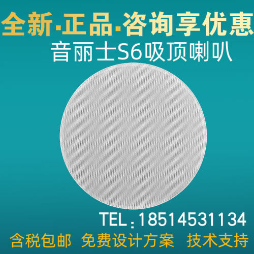 LEVOICE音丽士S6高低音同轴窄边天花吸顶喇叭高端背景音乐音箱