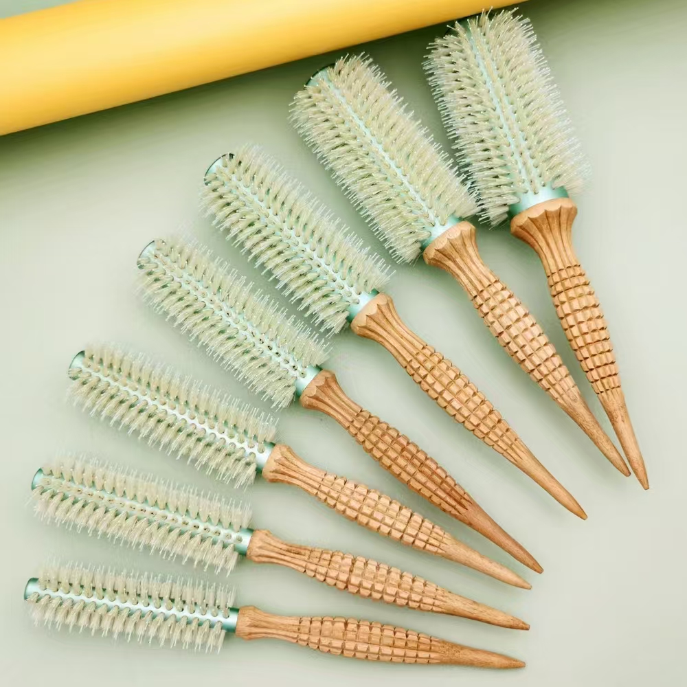 韩国PROPELLER泡泡卷发梳毛滚梳受损发质铝芯卷梳抚平毛躁内扣-青