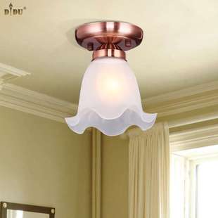 玄关走廊灯过道灯单头欧式阳台吸顶灯楼道铁艺门厅灯入户灯具