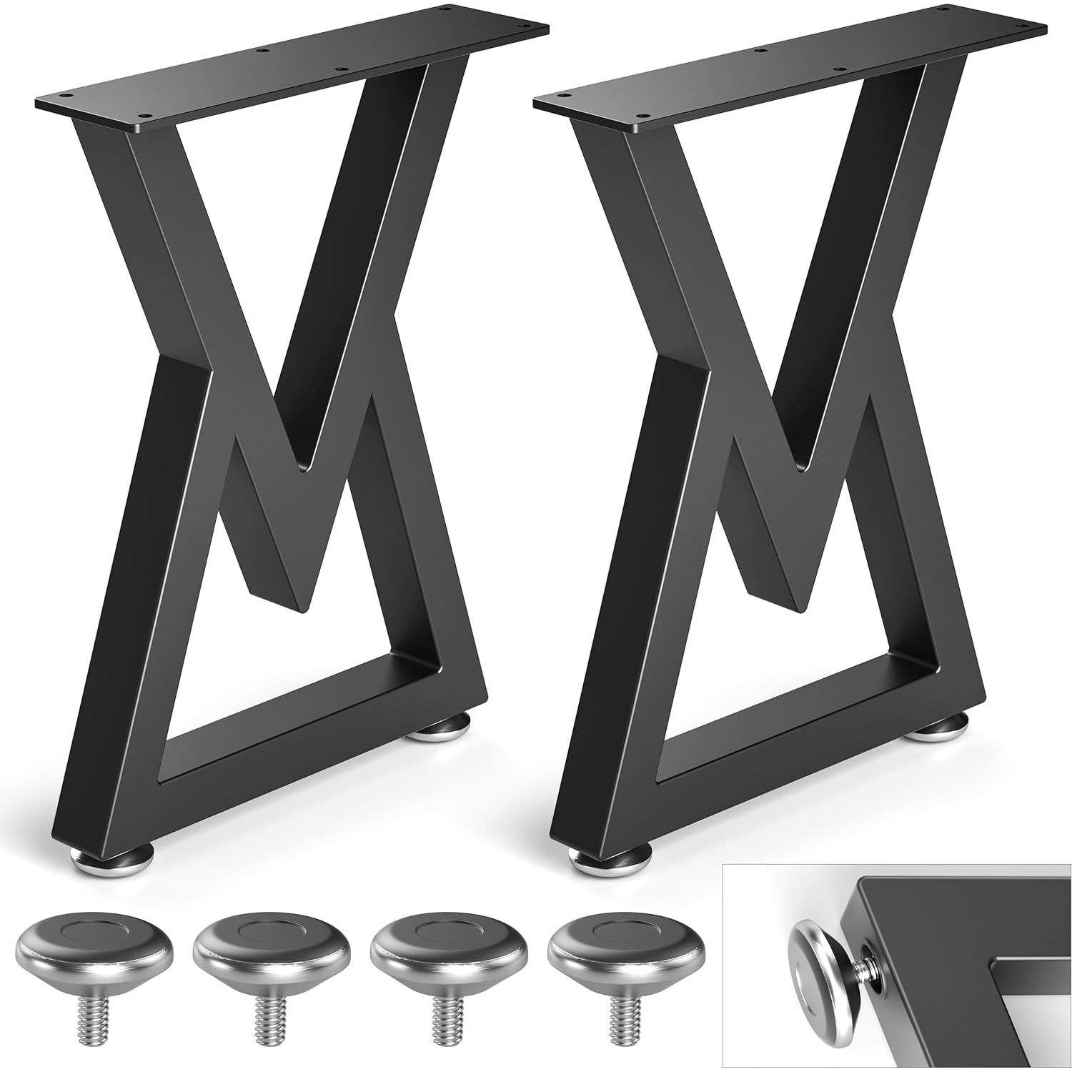 铁艺支撑架实木茶几边角桌脚长短凳桌腿金属现代简约吧台桌架