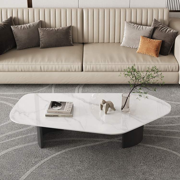 异形岩板茶几客厅家用轻奢简约出租房创意小户型感网红款公寓