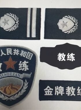 教练4件套教练臂章肩章胸牌胸贴驾校标牌教练标志教练臂章