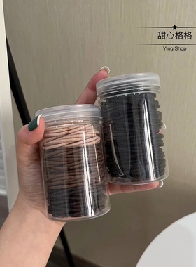 100根用一年～皮套女头绳皮筋高弹力耐用发圈黑色橡皮筋扎头发绳