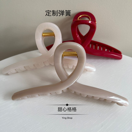 质感绝了~15cm大抓夹韩国发量多高级感简约百搭盘发鲨鱼夹发夹