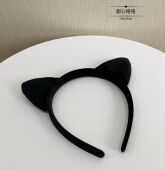 简约防滑 韩国丝绒猫耳朵洗脸发箍压发网红化妆面膜可爱头箍发卡