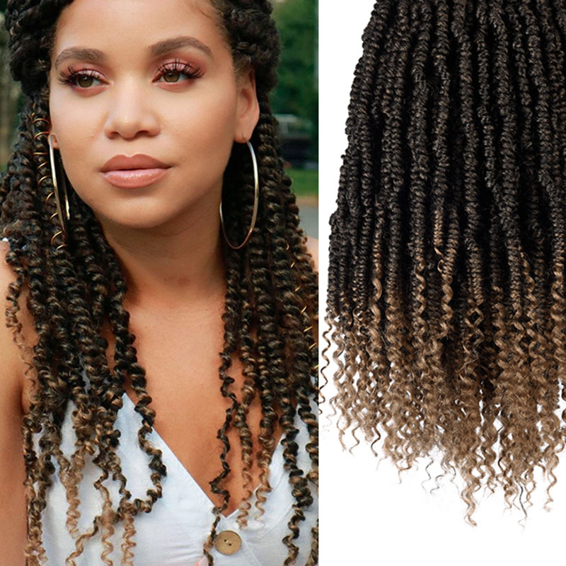 Spring Twist Crotchet Hair Extensions Fluffy 18