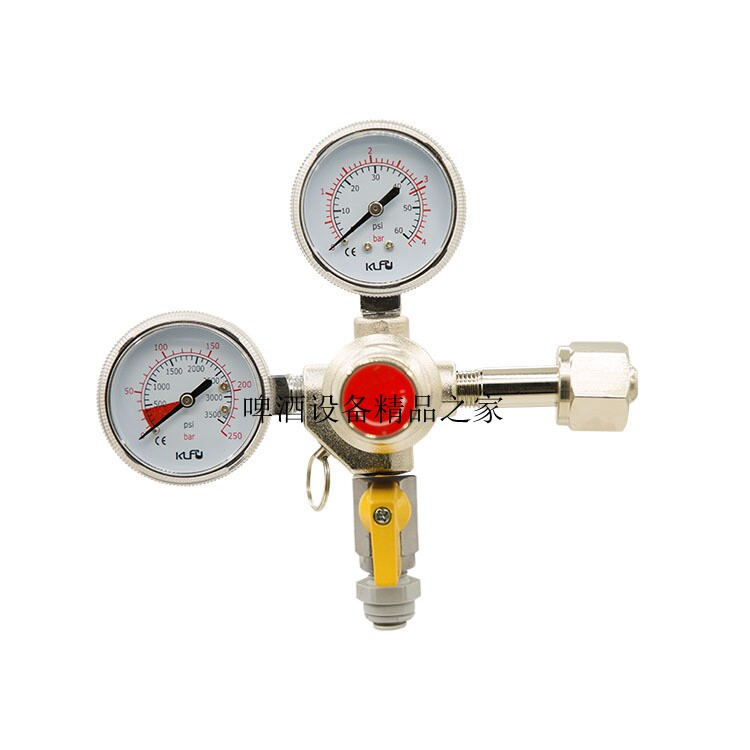 单路二氧化碳气表一级二氧化碳减压阀 啤酒机可乐机用气表带DM快