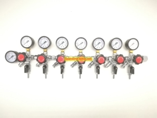 大型七路啤酒减压阀二氧化碳气表二氧化碳减压阀扎啤机用气表