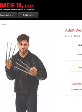 #成人豪华金刚狼手爪 X战警  Wolverine Claws