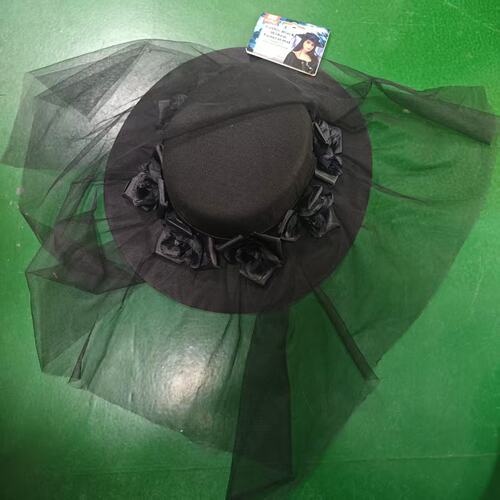 成人女士黑色帽子 哀悼帽子 Black Mourn Hat