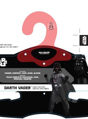 纸卡衣架儿童黑武士裤子款 Darth Wader 星球大战 带面具手套