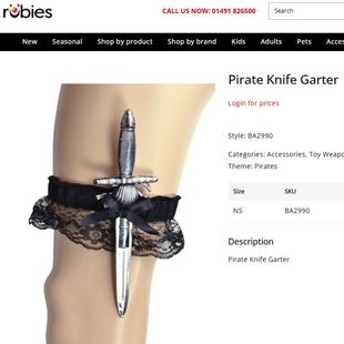 刀 Garter 女士海盗袜带 Gun Knife 小手枪 隐藏 Pirate