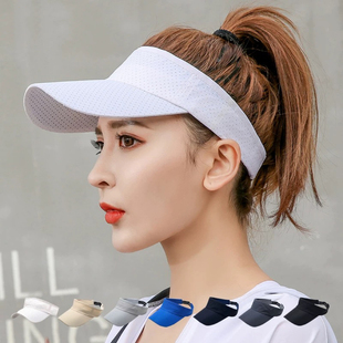 跑步帽子女款专业马拉松运动吸汗速干空顶帽定制遮阳防晒太阳帽男