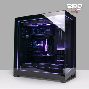 BRO兄弟水冷 追风者NV9无立柱海景房私人定制分体式水冷电脑方案