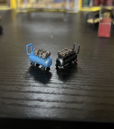 EZ 1/64空压机 微缩场景摆件 空气压缩机模型