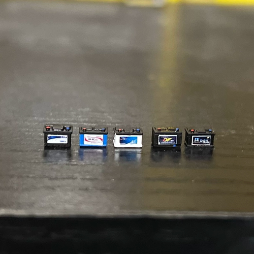 EZ 1/64电瓶 微缩场景摆件 汽车蓄电池模型