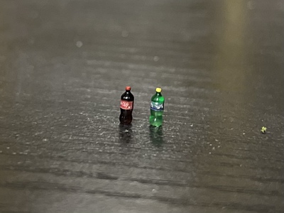 EZ 1/64饮料 大桶可乐雪碧模型 微缩场景摆件