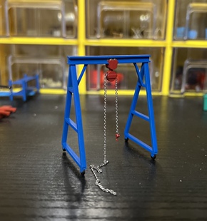 1/64轮式龙门架吊架64比例场景配件摆件修理厂工具