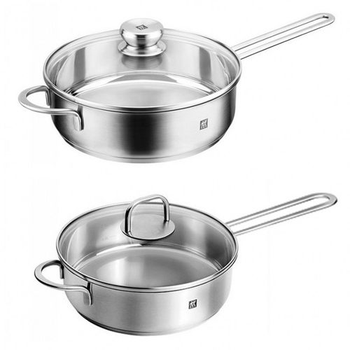 双立人煎炒锅中式不锈钢无涂层