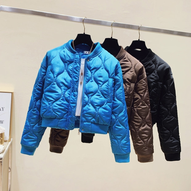 2025秋冬新款立领加棉夹克短外套加厚羽绒棉服棒球服女学生上衣潮