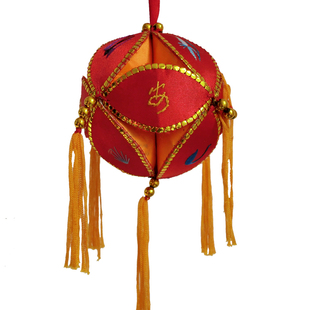 广西绣球靖西旧州纯手工绣球挂饰壮族结婚礼品送外国友谊壮绣8cm