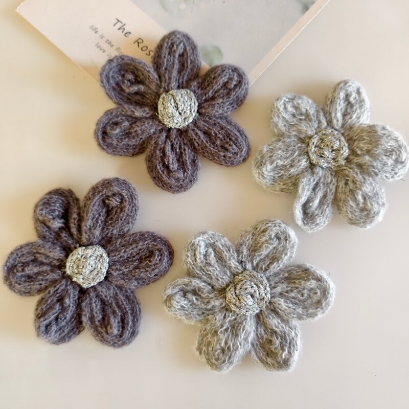 包邮冷色灰新品毛线针织立体花朵别针胸花服装辅料衣帽鞋装饰配件,居家布艺,珠子/钻饰/花朵等配饰,淘宝优惠券,粉丝福利购,淘宝优惠卷